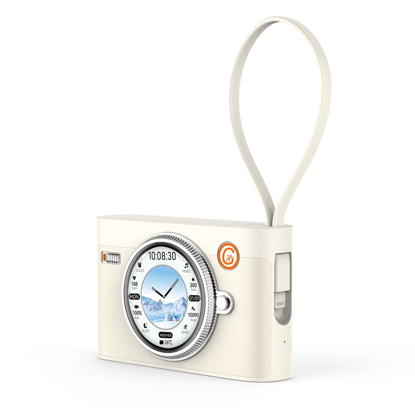 Smart Power Bank with Type-C and Lightning Interfaces in Packing Box