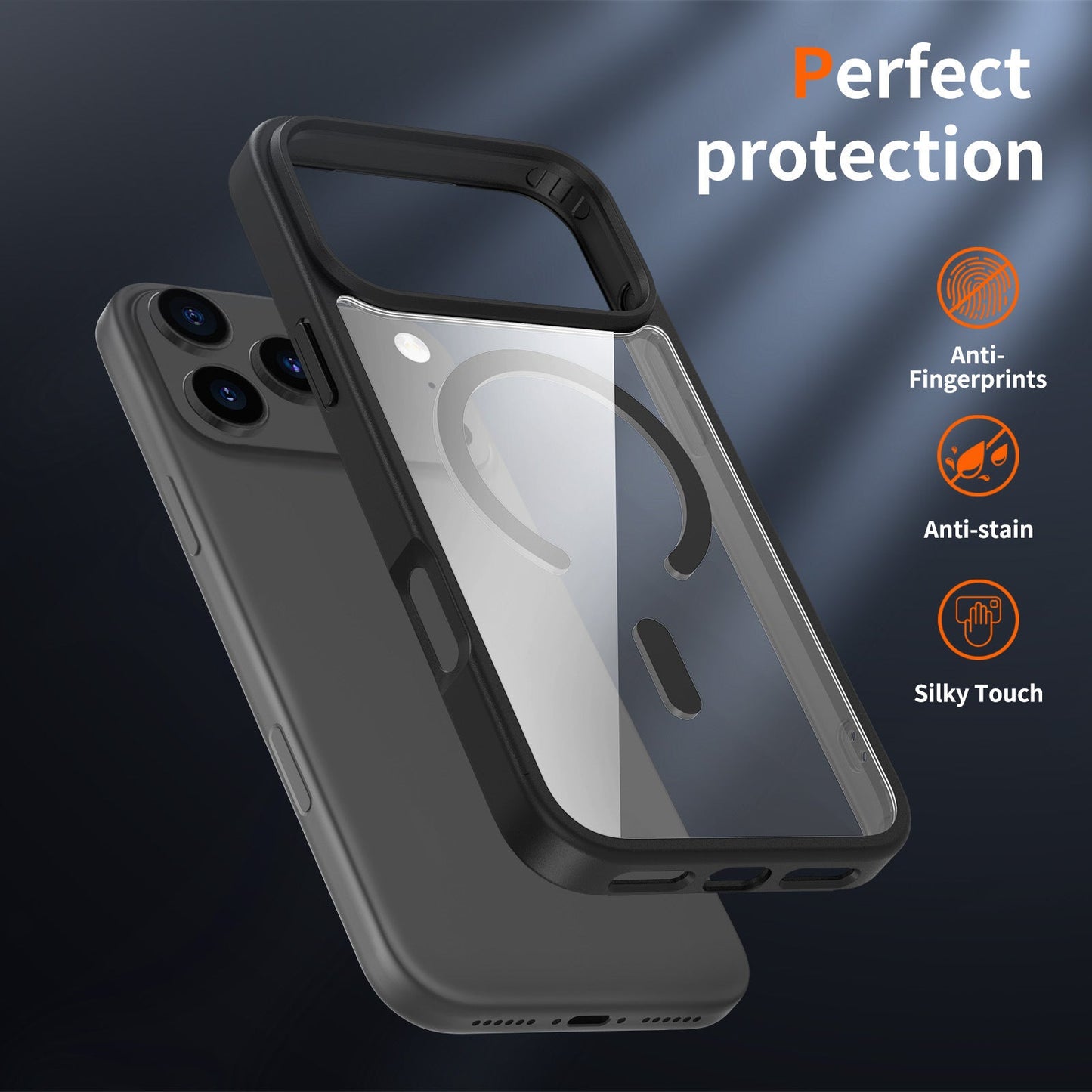 Translucent Frosted Silicone Phone Case for iPhone 17 Pro in Multiple