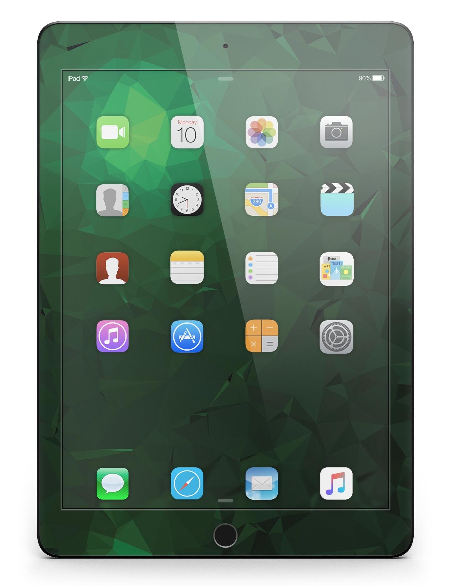 Abstract Green Geometric Shapes Full Body Skin for the iPad Pro (12.9"