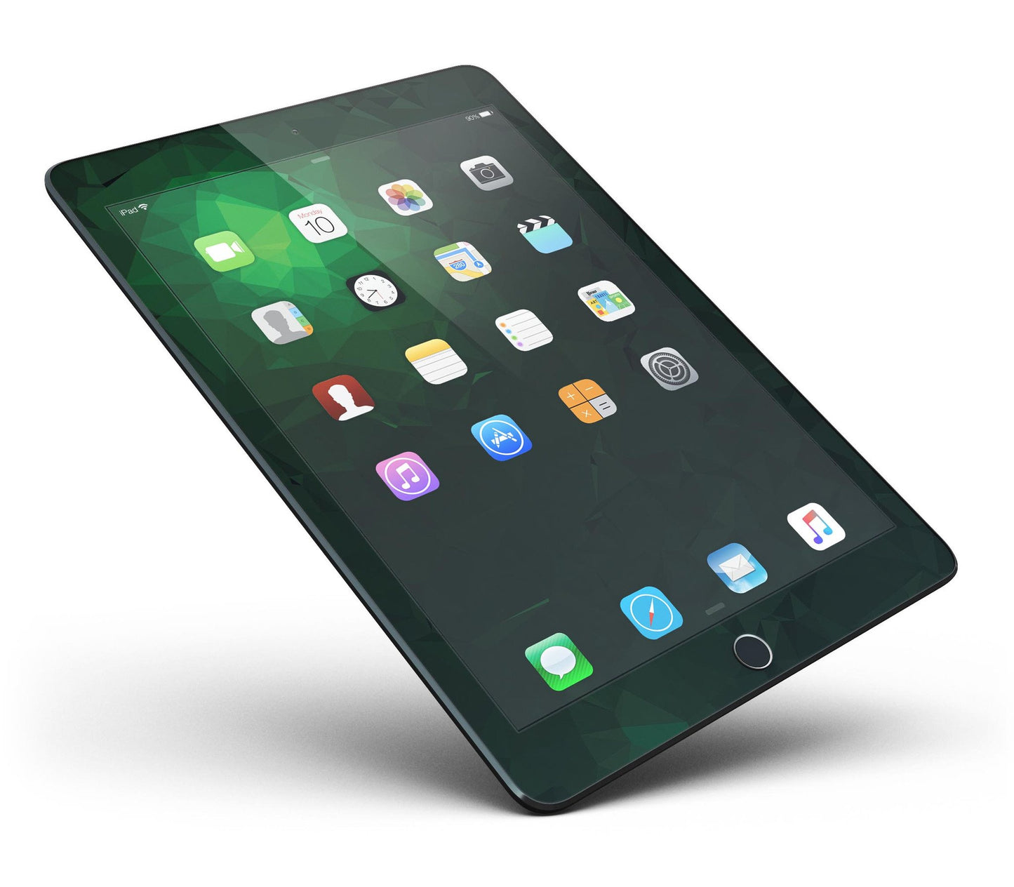 Abstract Green Geometric Shapes Full Body Skin for the iPad Pro (12.9"