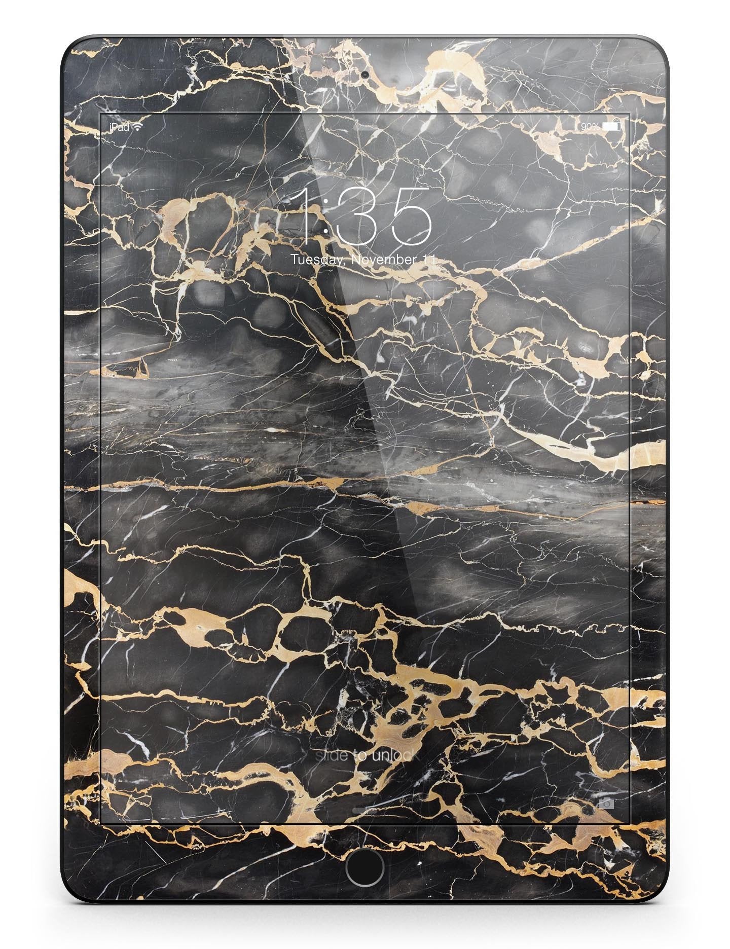 Black and Gold Marble Surface Full Body Skin for the iPad Pro (12.9"