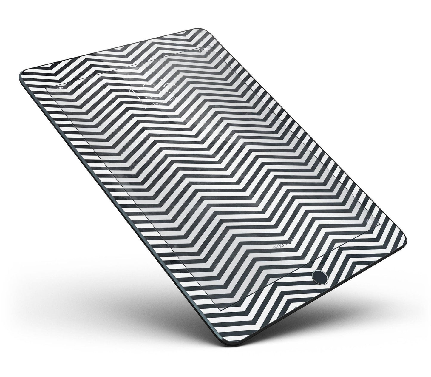 Black and Gray Watercolor Chevron Full Body Skin for the iPad Pro