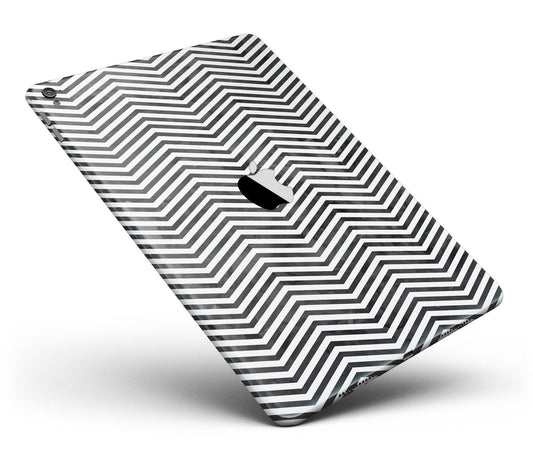 Black and Gray Watercolor Chevron Full Body Skin for the iPad Pro