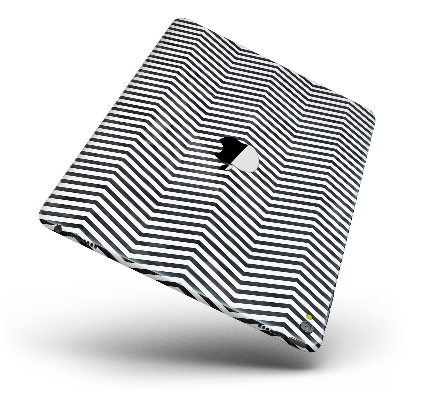 Black and Gray Watercolor Chevron Full Body Skin for the iPad Pro