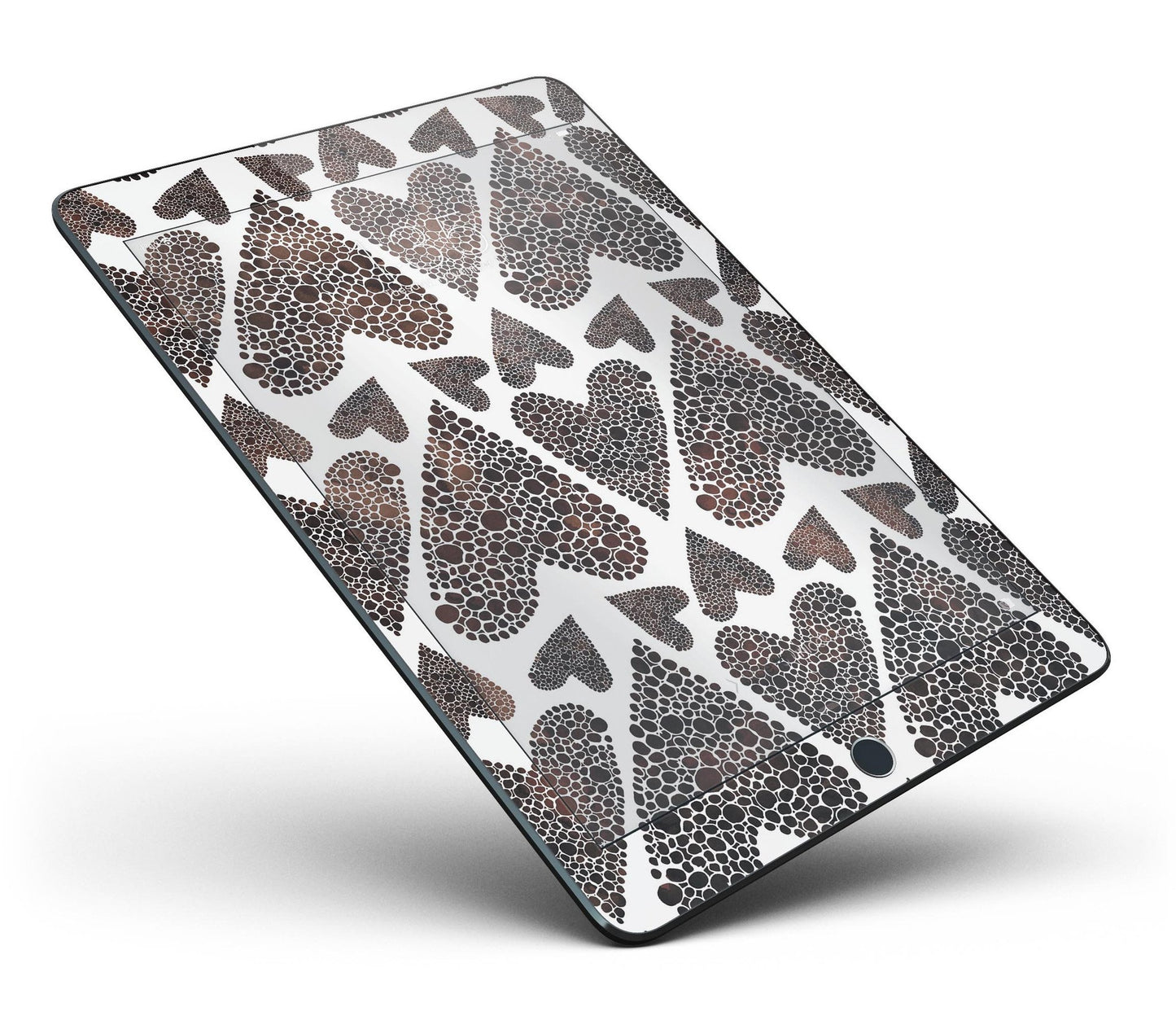 Brown Pebble Hearts Full Body Skin for the iPad Pro (12.9" or 9.7"