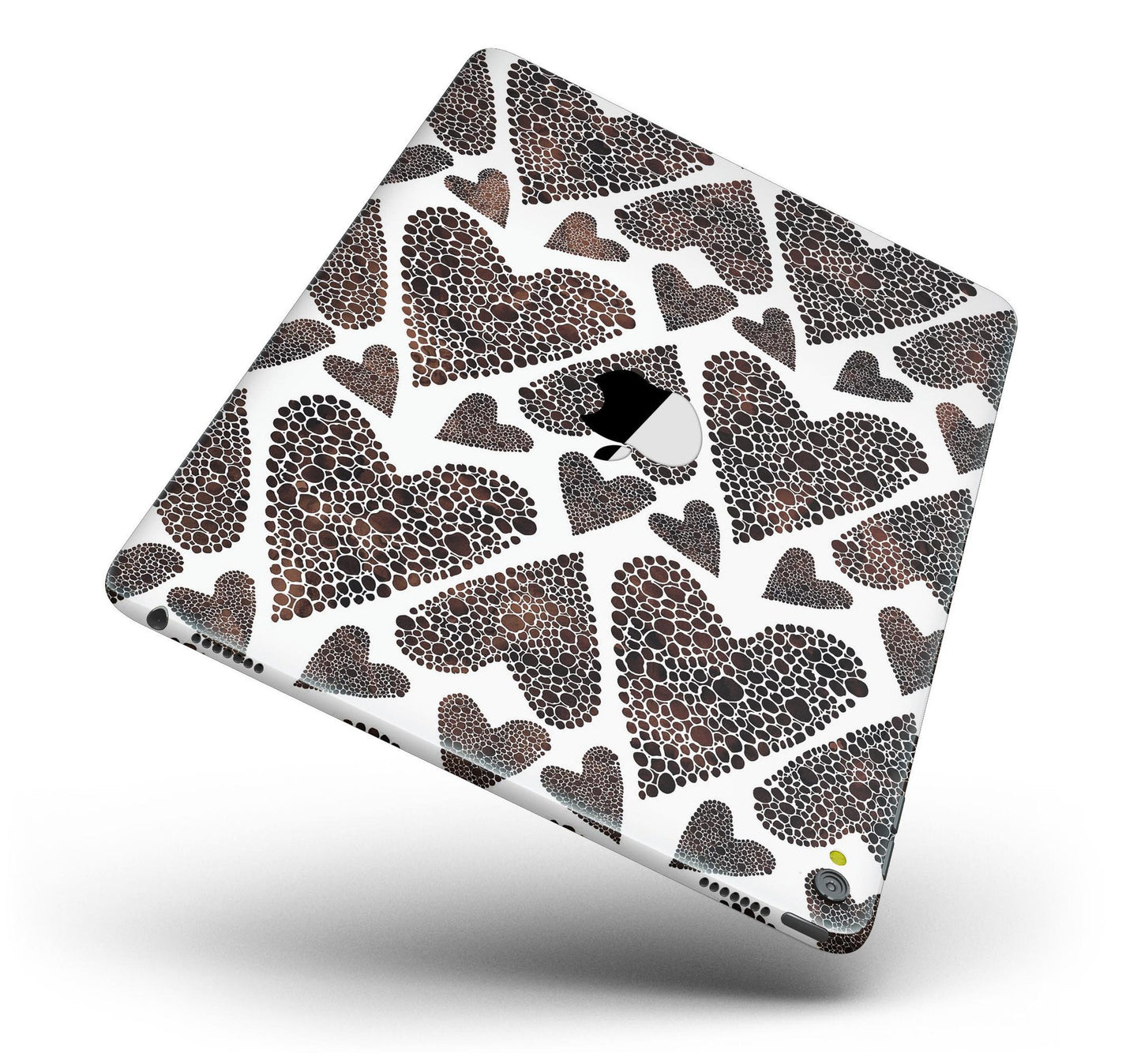 Brown Pebble Hearts Full Body Skin for the iPad Pro (12.9" or 9.7"
