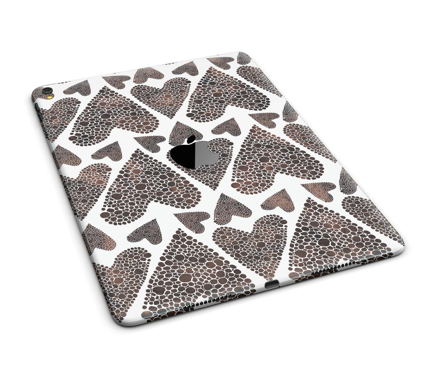 Brown Pebble Hearts Full Body Skin for the iPad Pro (12.9" or 9.7"