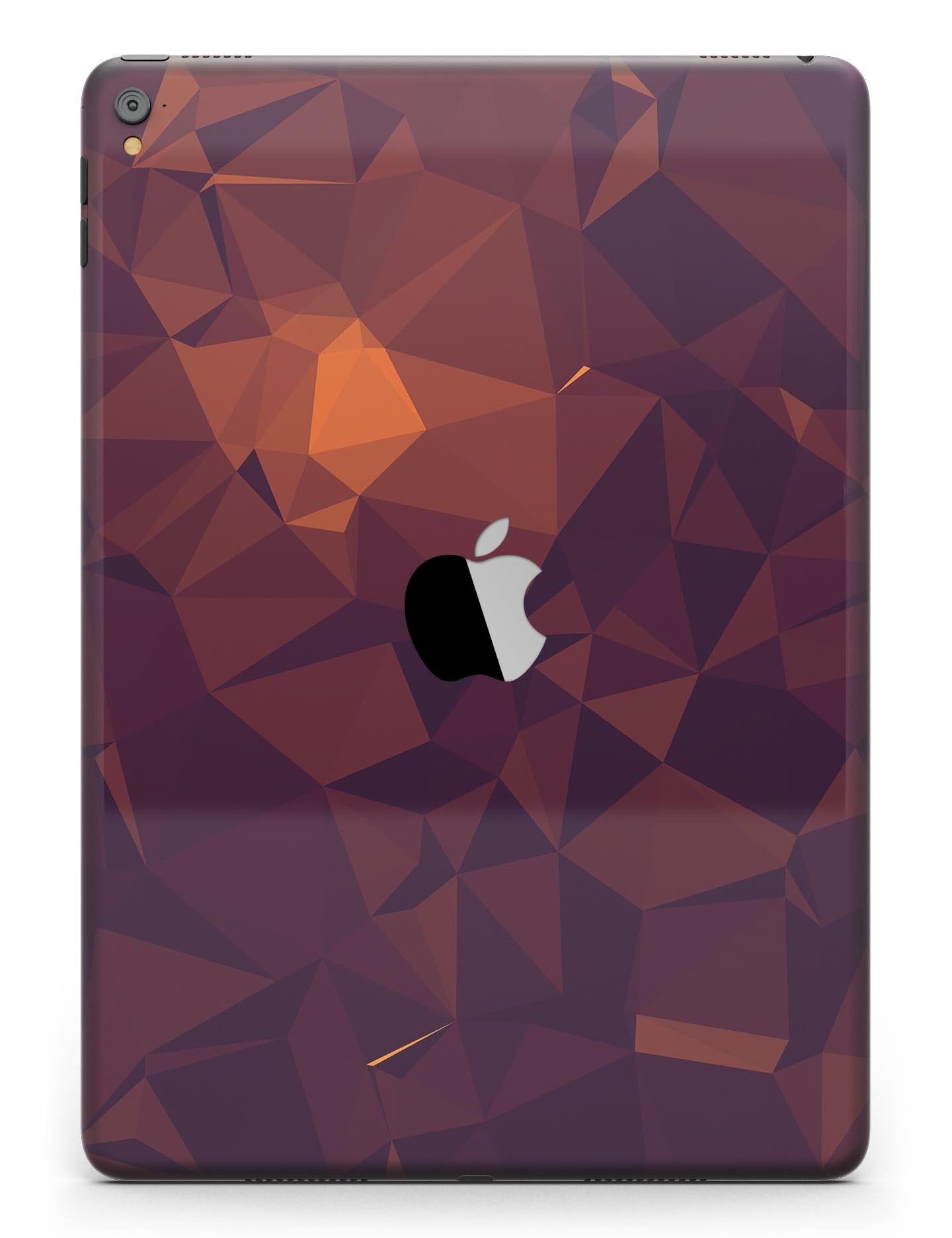 Dark Red Geometric V15 Full Body Skin for the iPad Pro (12.9" or 9.7"