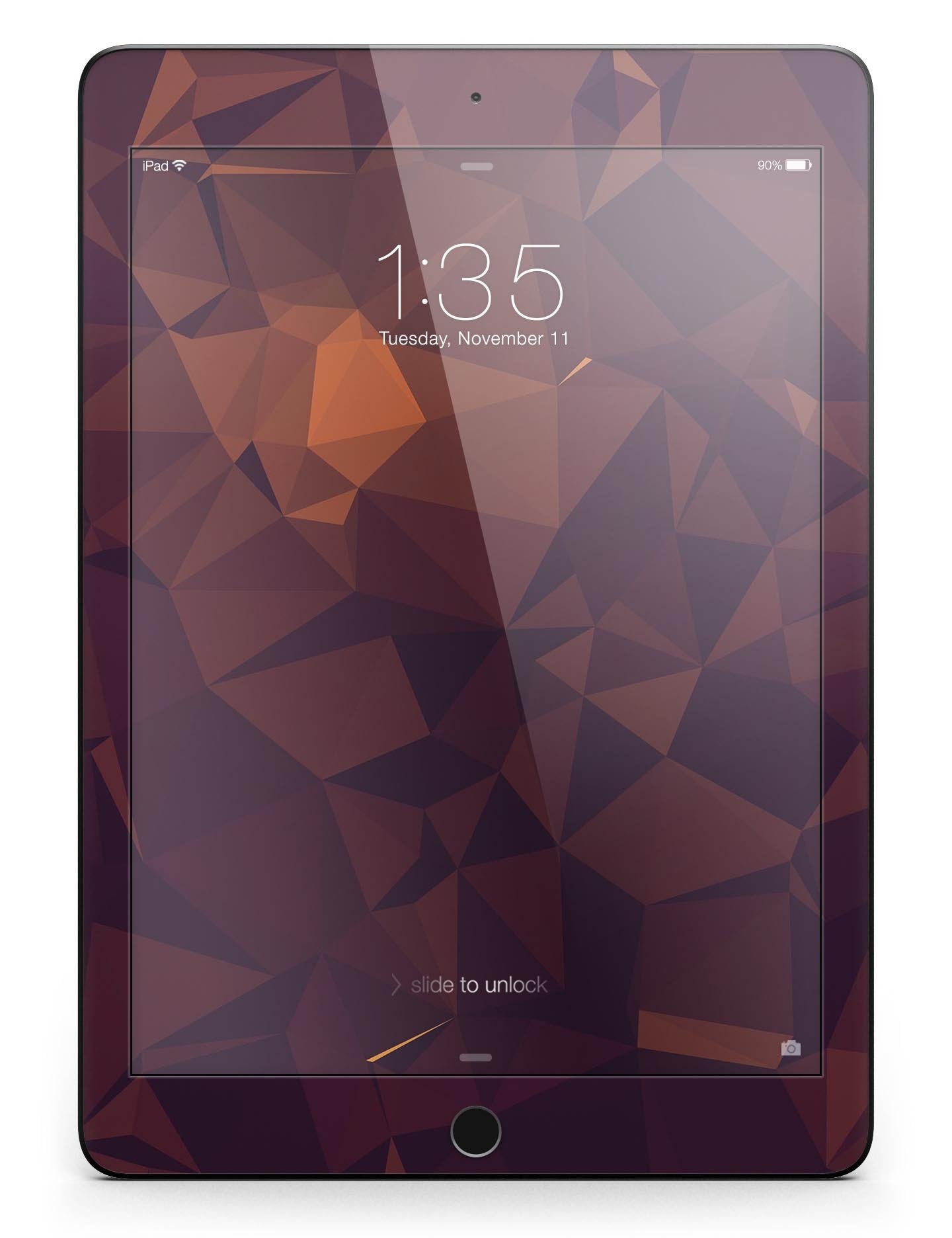 Dark Red Geometric V15 Full Body Skin for the iPad Pro (12.9" or 9.7"
