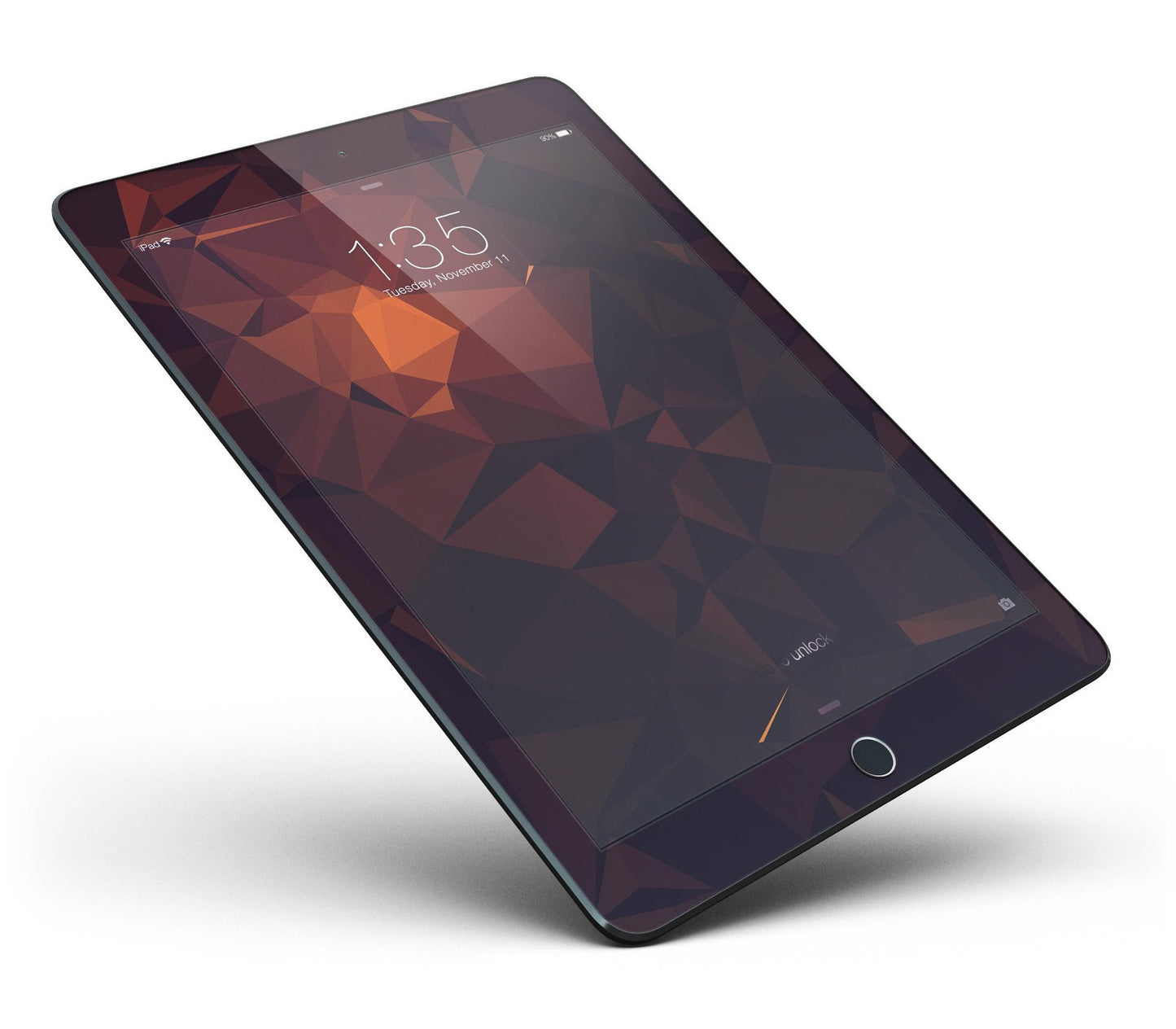 Dark Red Geometric V15 Full Body Skin for the iPad Pro (12.9" or 9.7"