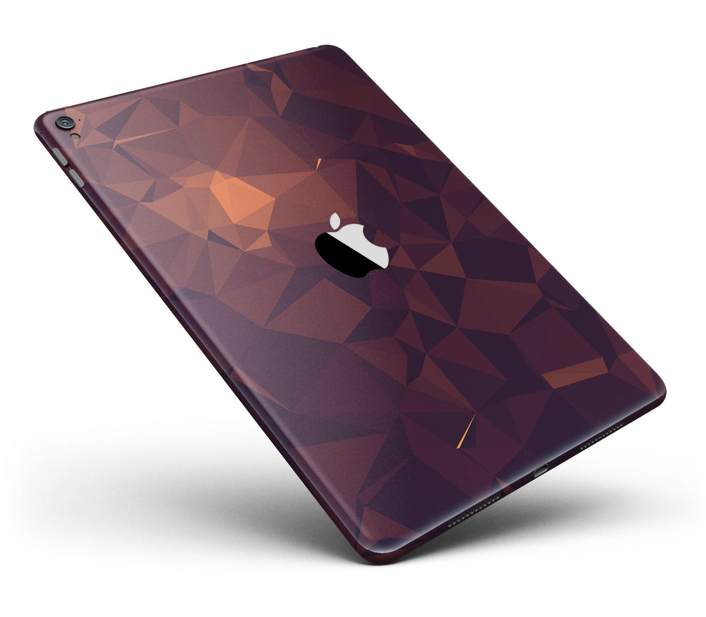 Dark Red Geometric V15 Full Body Skin for the iPad Pro (12.9" or 9.7"