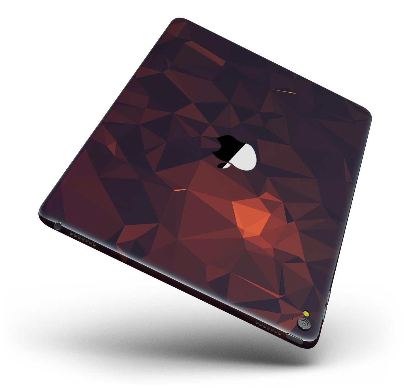 Dark Red Geometric V15 Full Body Skin for the iPad Pro (12.9" or 9.7"