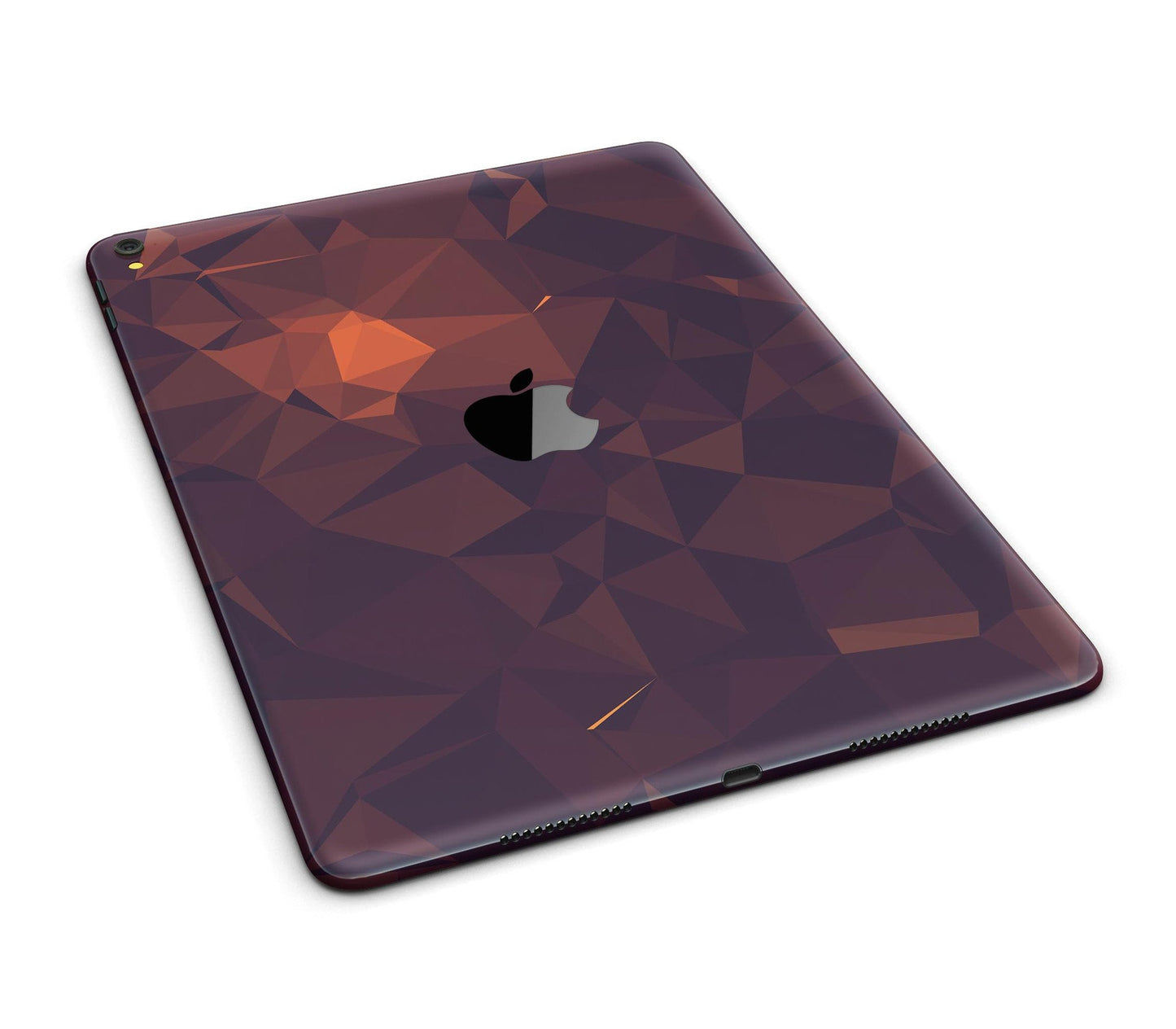 Dark Red Geometric V15 Full Body Skin for the iPad Pro (12.9" or 9.7"