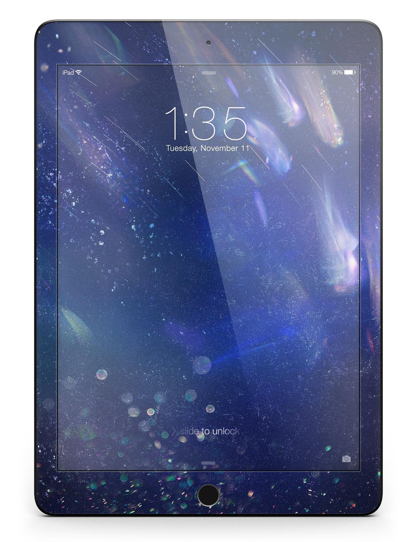 Deep Blue Unfocused Scratches Full Body Skin for the iPad Pro (12.9"