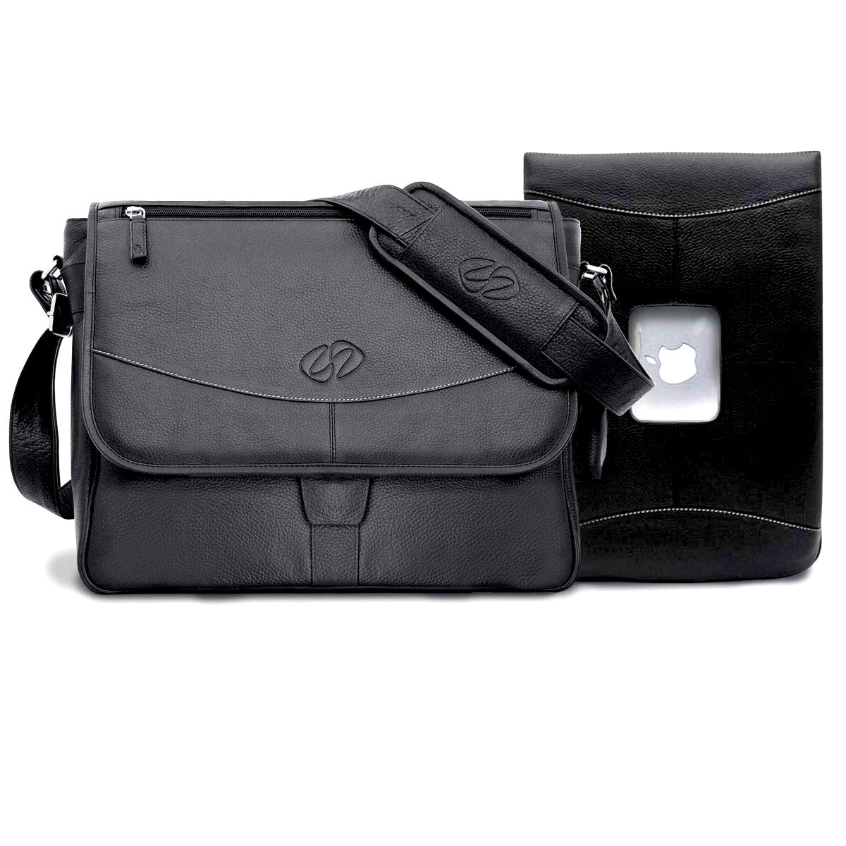 MacCase Premium Leather 15" MacBook Air Messenger Bag