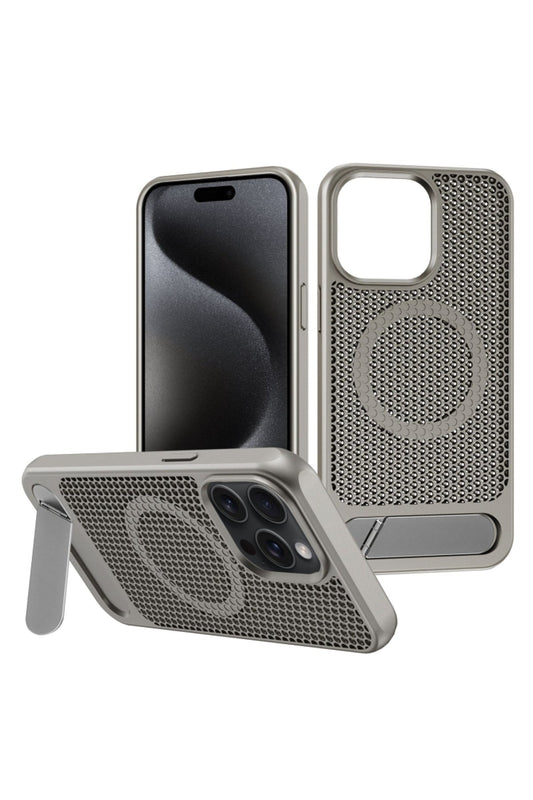 iPhone 14 Pro Max Case X2 Honeycomb Pattern Invisible MagSafe Stand