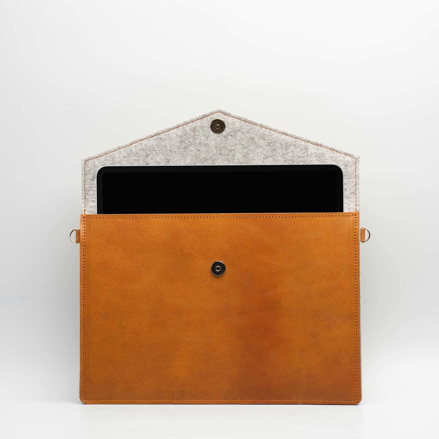 Leather Bag for MacBook with Adjustable Strap