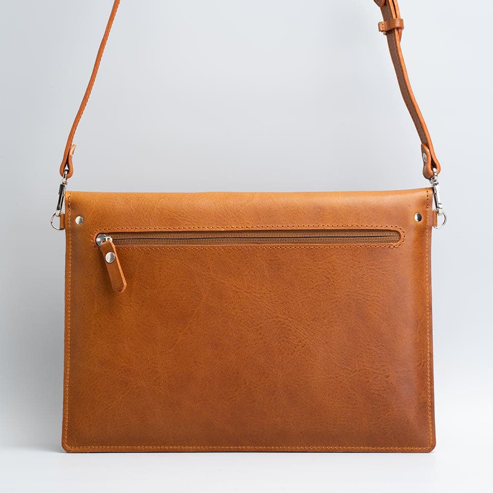 Leather Bag for MacBook with Adjustable Strap