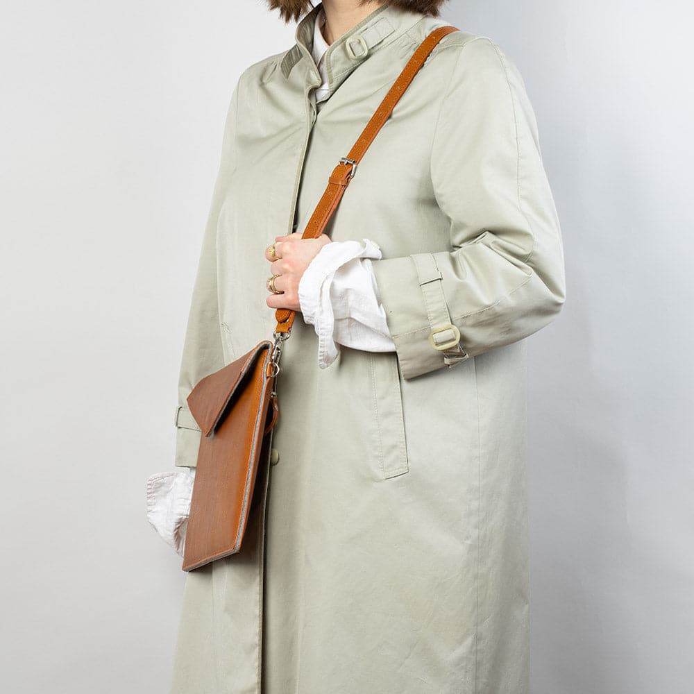 Leather Bag for MacBook with Adjustable Strap